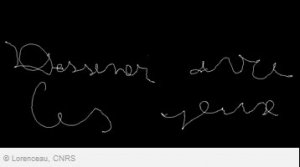Ecriture faite avec les yeux